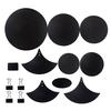 Cymbal Drum Mute Pads Drum Mute Pad Mat Drum Head Pad & Sound Off Blocks Belt Mat with 4 Binder Clips for Drum Practice