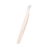 Spot False Eyelash Tweezers - Round Head Gold Feather High-Precision Blooming Tweezers for Eyelash Extensions.