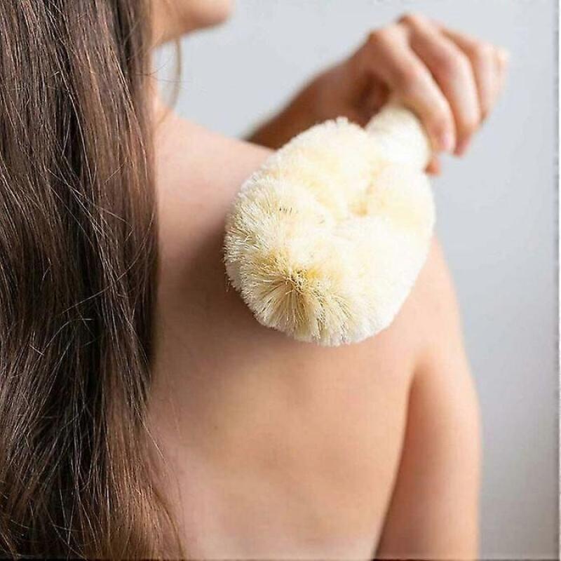 Body Brush, Massage Brush, Bath and Shower Dry Skin and Sisal Brush, Natural Fibers To Improve Circulation