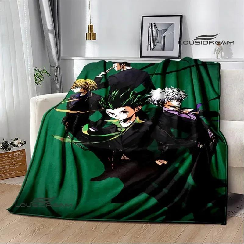 HUNTER×HUNTER Cartoon Printed blankets Picnic blanket Flange Warm blanket Home travel blankets bed linings birthday gift