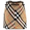 Burberry Borsa a secchiello da spalla in cotone con finiture in metallo dorato da donna Marrone 80938041