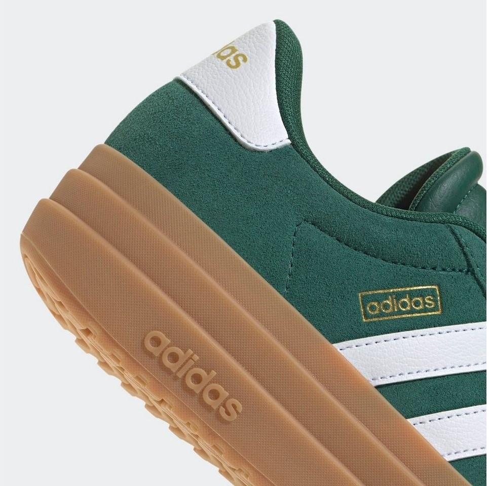 Кроссовки Adidas VL Court Bold Women цветной зеленый/облачный белый/золотой металлик