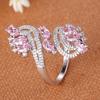 Women Cubic Zirconia Wedding Banquet Party Ring Jewelry Charm Gift