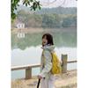 Couple Windbreaker Jacket Women Korean Style Retro Outdoor Hiking Hooded Coat Loose Spring Autumn Fashion