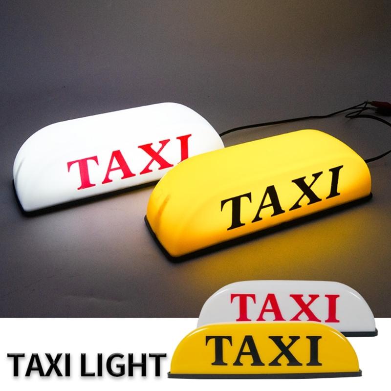 Magnetic Taxi Light Waterproof Taxi Roof Sign Taxi Cab Sign Lamp LED Taxi Board Light Sign Indicator Lamp Quick Install