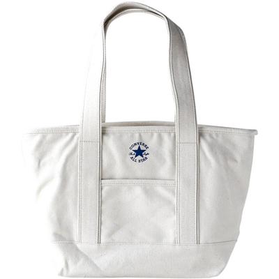 Converse Canvas Tote Bag, Medium, with Dwear Sticker, Men's and Women's, "TOKYO All Star" (Medium, Off-White)