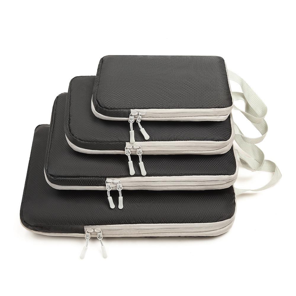 

4Pcs/Set High-capacity Compressible Storage Bag Dust-proof Home Luggage Organizer Travel чорний