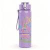 1PC Simple Eiffel Tower Line Drawing Print 750ml Color Plastic Sports Water Bottle Leakproof Flip Straw Lid Suitable for Sports Office Home Use