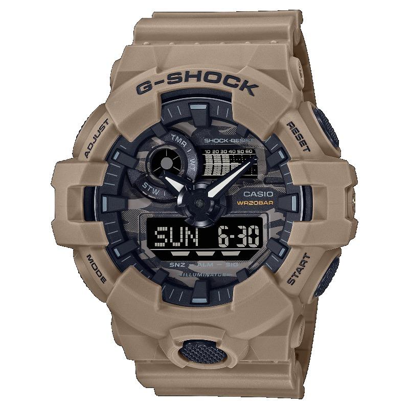 Casio Men s Resin 200M Water Resistant Analog Shock Resistant Quartz Watch GA-700CA-5A