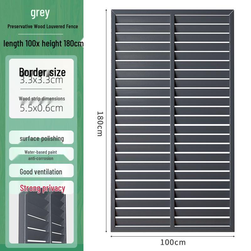 Outdoor Privacy Screen: Louvered Wood Fence for Gardens and Courtyards