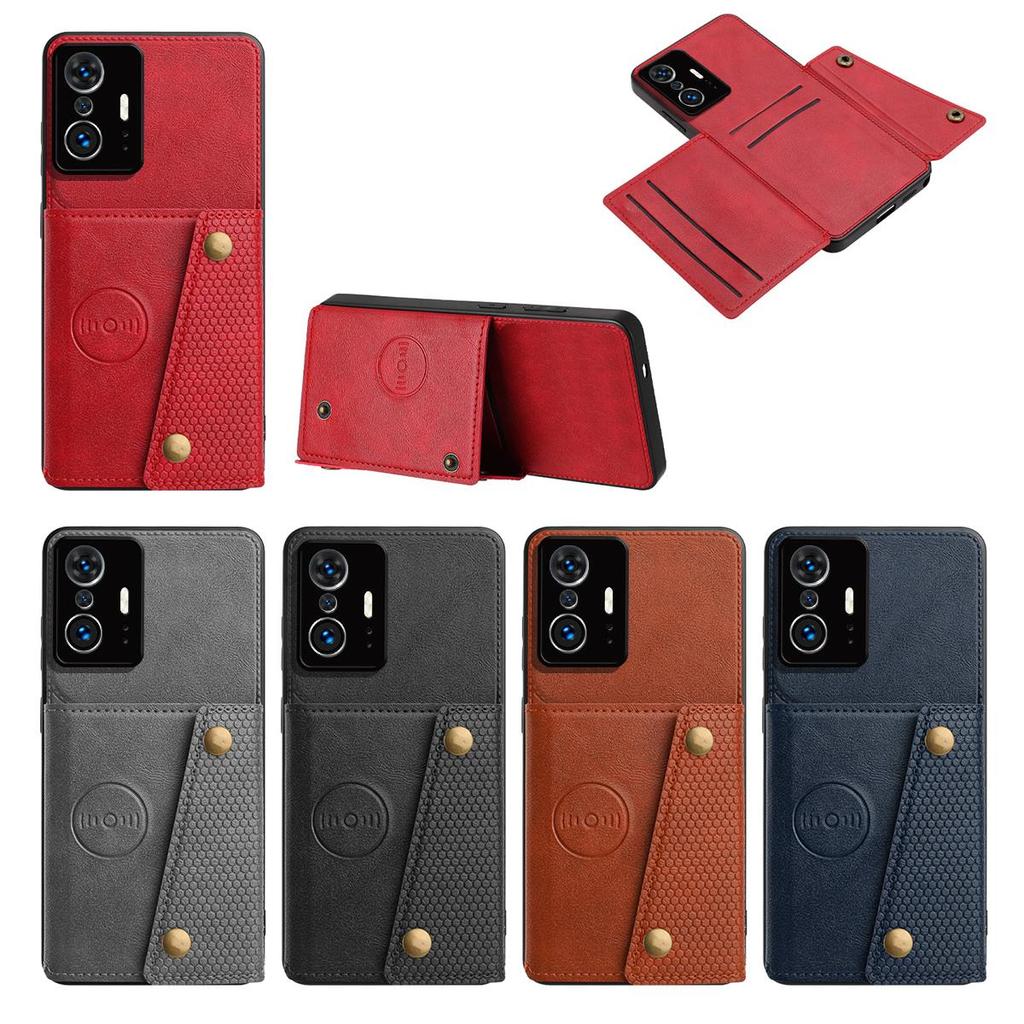 PU Leather Wallet Phone Case for Xiaomi 11T Pro,11T Multiple Card Slots Dual Metal Button Closure Shockproof Full‑Body Protective Cover