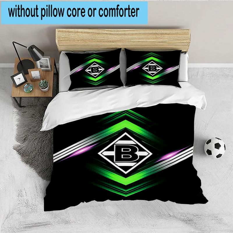 3PCS Monchengladbach Emblem Bedding set,Ideal For1pc Duvet Cover And 2pcs Pillowcases Perfect for Christmas gift,Ideal for Bedroom, Dormitory