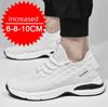 Atmungsaktive Mesh-Aufzugsschuhe für Herren 6cm 8cm 10cm Unsichtbare Höhensteigerung Sommer Weiße Sneaker Lässige Canvas-Schuhe