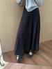 Korean Style High-Waisted Pleated Knit Midi Skirt: Elegant, Versatile, and Soft for a Casual Ladylike Look
