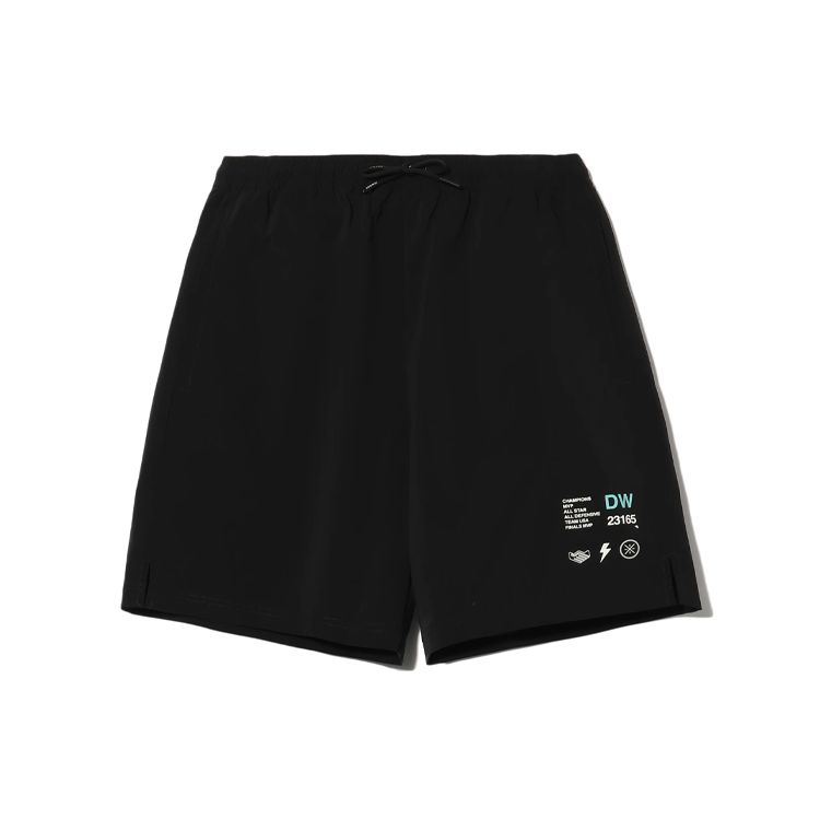 Li Ning Wade Series Letter Print Pattern Loose Reflective Shorts Men shorts Black AKSR217-1