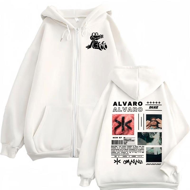 Alvaro Diaz Omakase Nowy Album 2026 Bluzy Rozpinane Męskie Harajuku Vintage Kurtka Bluzy Swetry Codzienny Polar Kardigan Bluza na Zamek