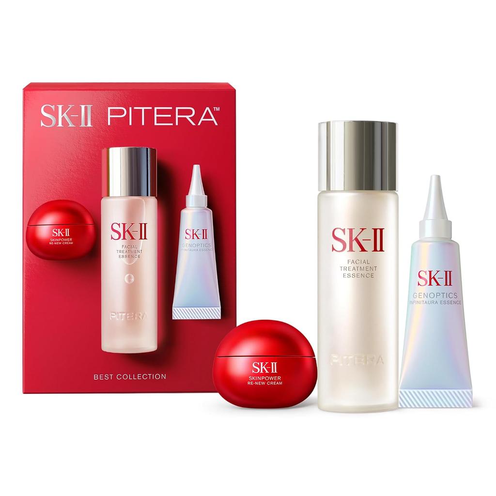 Negozio Ufficiale SK-II Set Skincare Collezione Pitera Kit di Prova (Crema Viso Siero Schiarente Quasi-Farmaco Tonificante) Scatola Inclusa Nessuna Busta Regalo Cura dei Pori Regalo