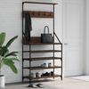 VidaXL Clothes Rack and Shoe Storage Brown Oak 837881