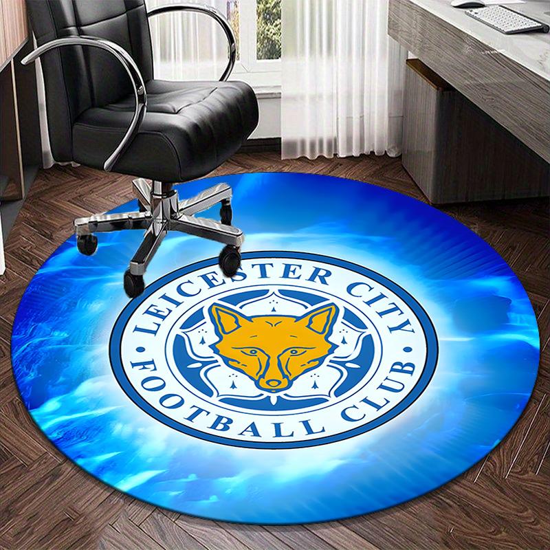 1PC round rug Fc Crest Design Printed Round Area Rug ,Rug For Home Office, Round Chair Rug, Decorative Carpet Fan gifts Christmas gift