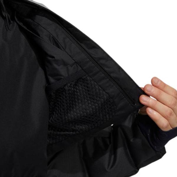 Adidas Solid Color Glow In The Dark Casual Mid-Length Hooded Down Jacket Women Outerwear Black H13861