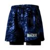 Camiones de natación de verano para hombres, pantalones cortos de natación con estampado de cordón y cintura elástica con bolsillos con forro de compresión de apoyo, camiones de natación estampados