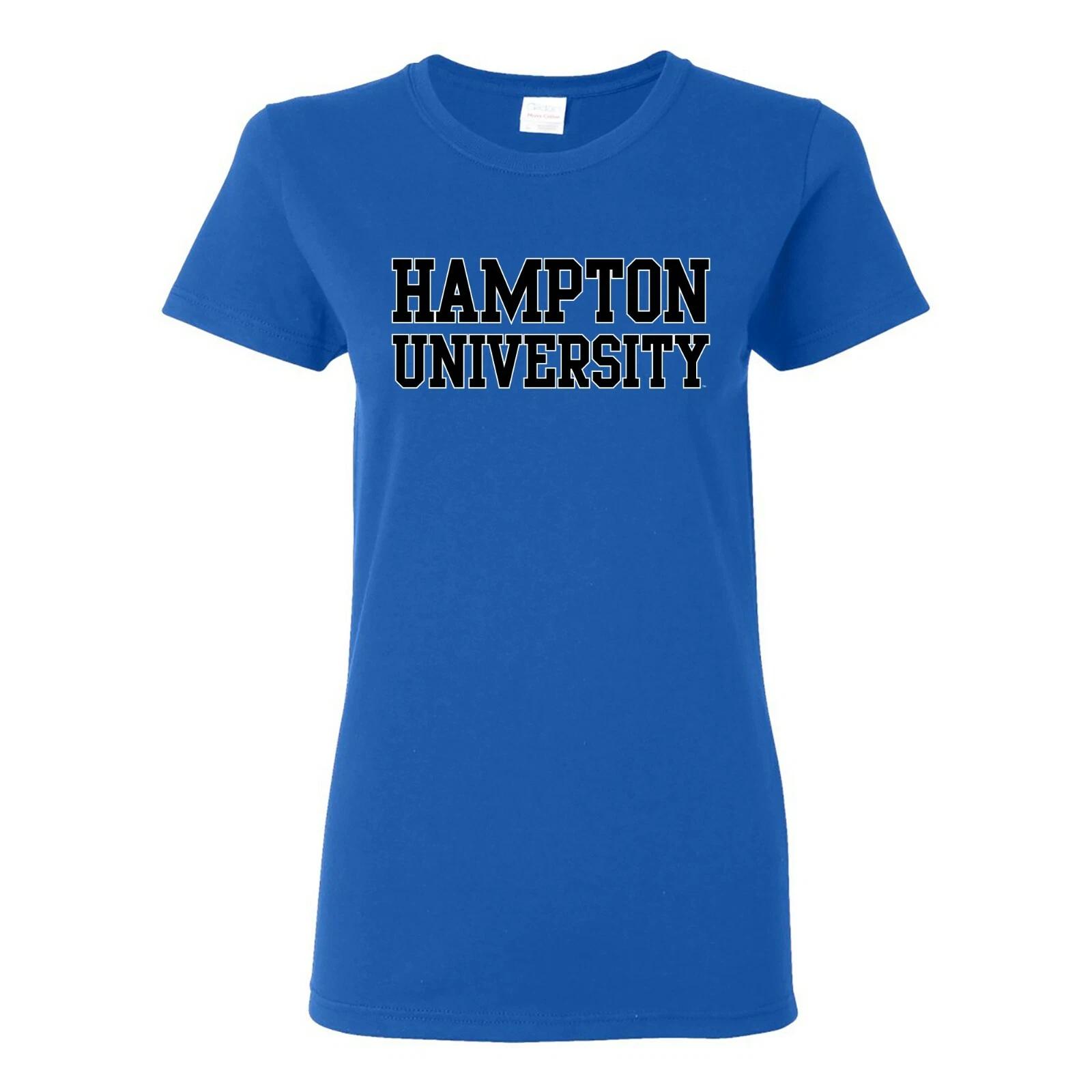 Hampton University Pirates Basic Block Womens Shirt - Royal M