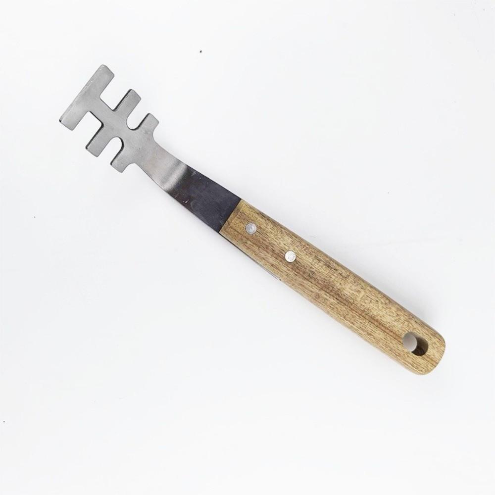 Heat-Resistant Grill Grate Lifter Stainless Steel Long Handle Grill Mesh Puller Comfortable Grip Anti-Scald Oven Mesh Puller