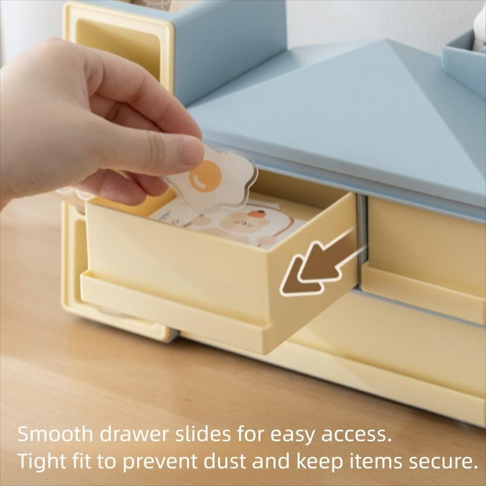 Large Capacity Desk Stationery Storage Box Desk Organizer Sundry Storage Rack  for School Office