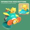Children's cartoon fun early education puzzle suction cup inertia airplane shape rotation soothing gyro toy