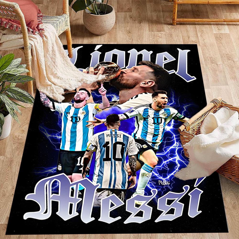 Tappeto da Pavimento Tappeto da Ufficio Celebrazione Messi dell'Argentina Perfetto per Ingresso Soggiorni Balcone Corridoio Tappeto Antiscivolo Decora Uffici