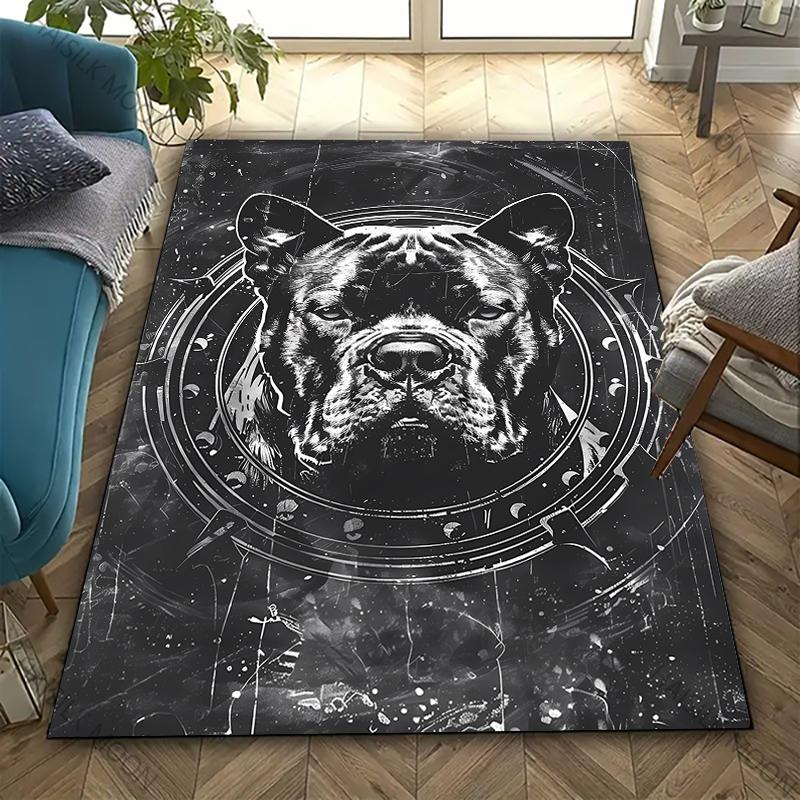 3D HD APBT American Bully and Pitbull Carpet New Release! Rug for Living Room Bedroom,Office Areas,Durable Machine Washable Mat