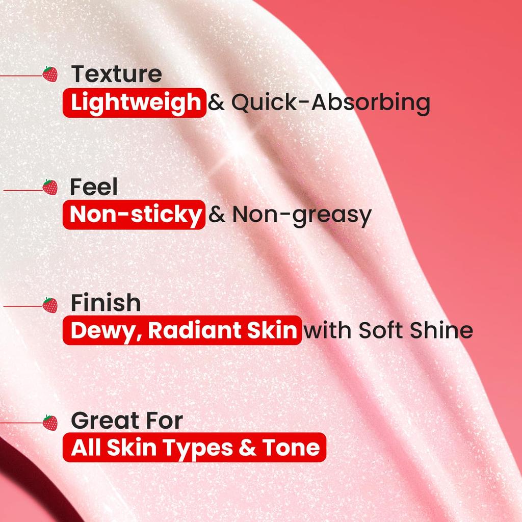 Dot & Key Strawberry Dew Strobe Cream For Face Radiance Moisturizer And Highlighter With Dewy Glazed Glow 30 Ml