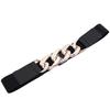 Versatile Retro Elastic Belt with Skirt & Metal Chain Decoration