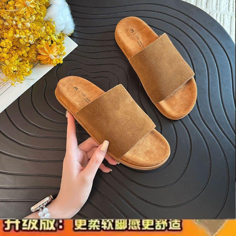 

Super comfortable Birkenstock slippers women s outer wear 2025 summer and autumn new fashion home light luxury word light breathable sandals 35