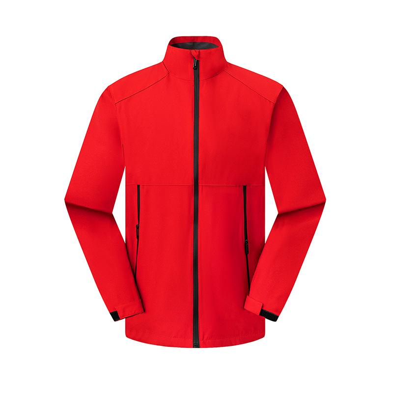 Unisex Waterproof Windproof Stand Collar Jacket - Business Casual, Spring/Fall Wear