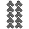 10 PEZZI Raccordi per Tubi a 3 Vie PVC Plastica Raccordo a T Gomito Connettore Angolare Diametro Interno 25mm Nero