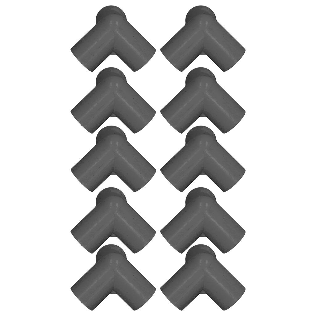 10 PEZZI Raccordi per Tubi a 3 Vie PVC Plastica Raccordo a T Gomito Connettore Angolare Diametro Interno 25mm Nero