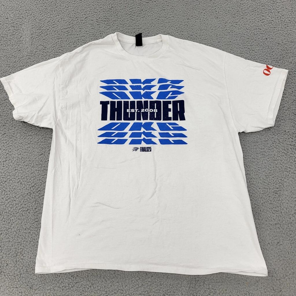 Oklahoma City Thunder Finals25 Shirt Mens XL White Graphic Gildan 2025
