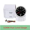 100-500mm Fuel Level Gauge Sensor + 52mm Fuel Level Meter for Car Boat Motorcycles 0-190ohm Fuel Sender 7colors Backlight 12-24v