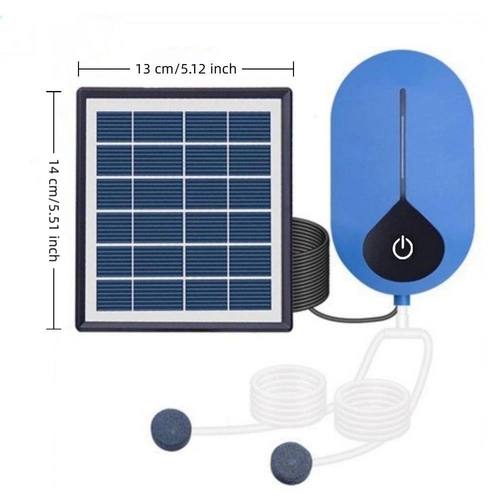 with Air Hose Bubble Stone Solar Powered Oxygen Pump Pond Aerator Horticultural Water Circulation