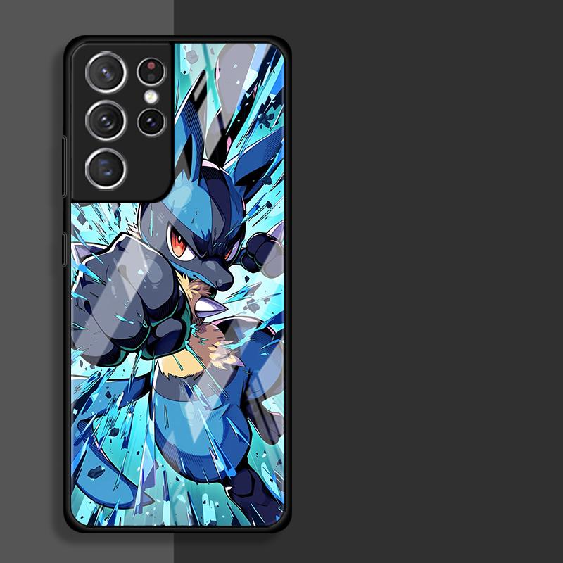 Anime Pokemon Gengar Luxury Phone Cover Glass Case for Samsung Galaxy S26 S25 Ultra S23+ S22 S25+ S21 S24+ S20 FE S23 Plus S24