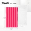 Bold Vivid Vetical Stripped Pattern Soft Face Towel Quick Dry Pool Bath Cotton Towels Breathable