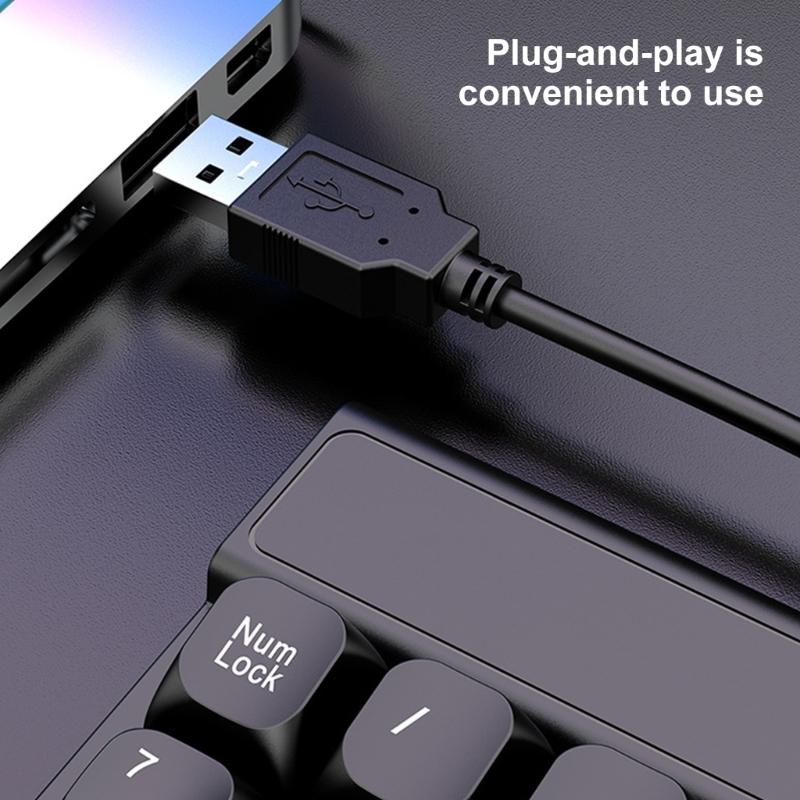 19Keys Ergonomic USB Numeric Keypad With Quick Response Number Pad For Accounting And Programming