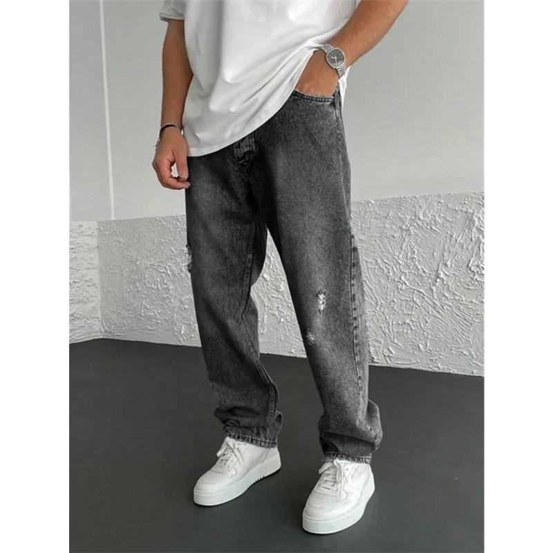 Men's Solid Color Casual Jeans