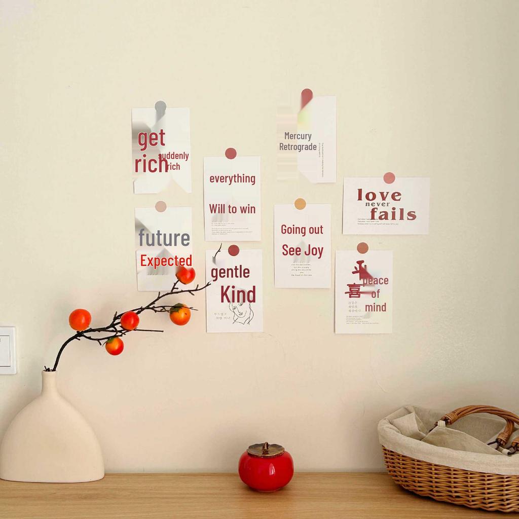Chinese Peace & Joy Wall Sticker Set: Decorative Dorm & Bedroom Accent