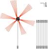 Flexible Chimney Cleaning Rods, 26FT Chimney Sweep Rods, Nylon Sooteater Chimney Cleaning Kit, Flexible Brush Head Chimney Sweeping Rods Easy