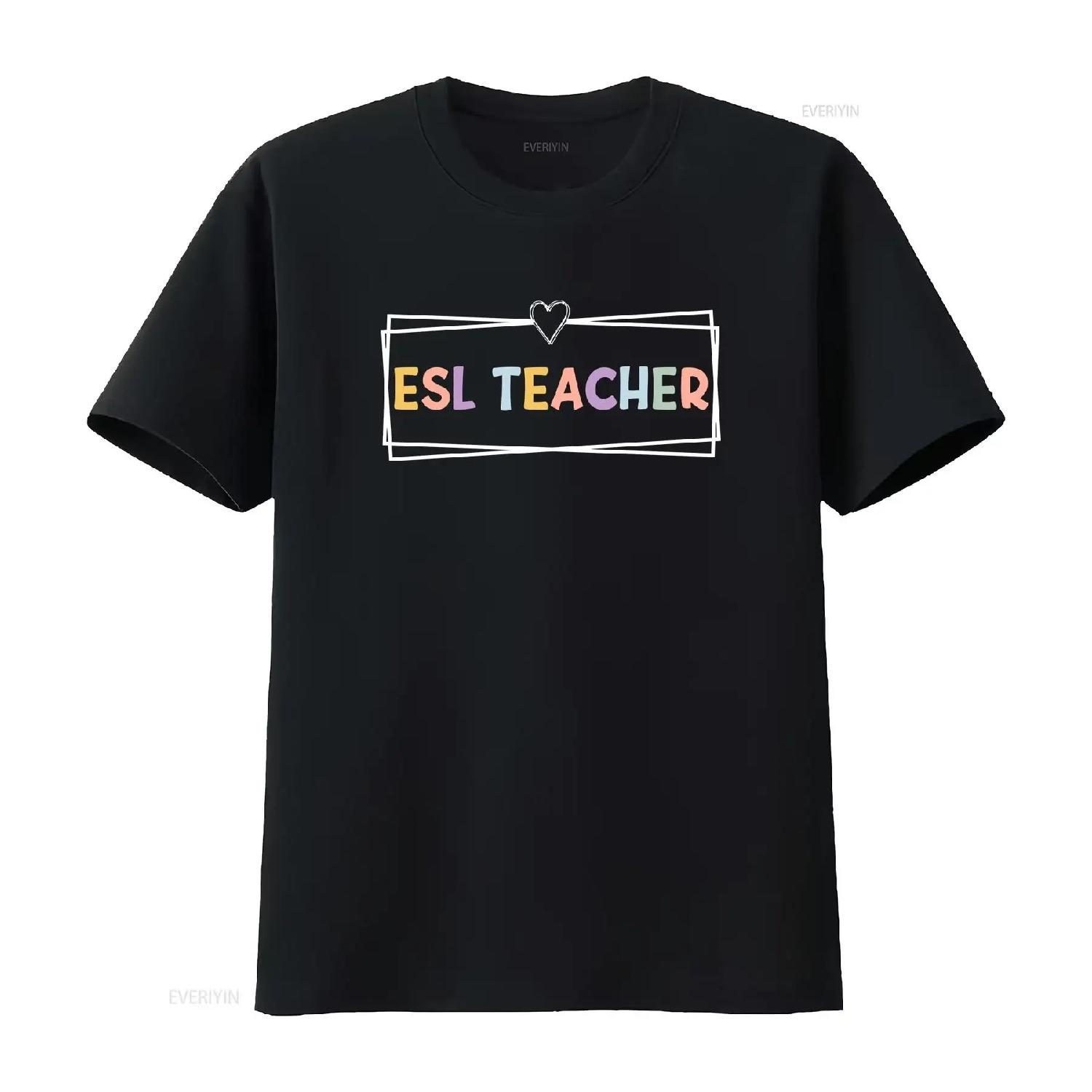

Multilingual Teacher T Shirt English ESOL Back to School ESL For Teachers grammar vintage Washed Stretched S чёрный