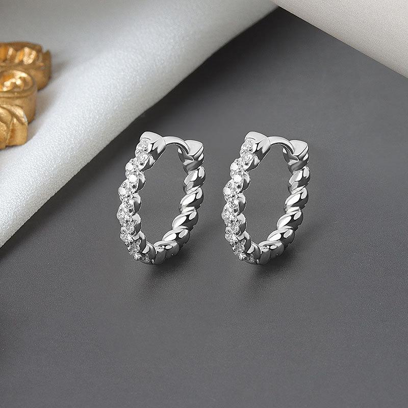 925 Sterling Silver Heart Hoop Earrings Stud Earrings Silver Women Star Butterfly Earrings for Women Jewelry Gift E357