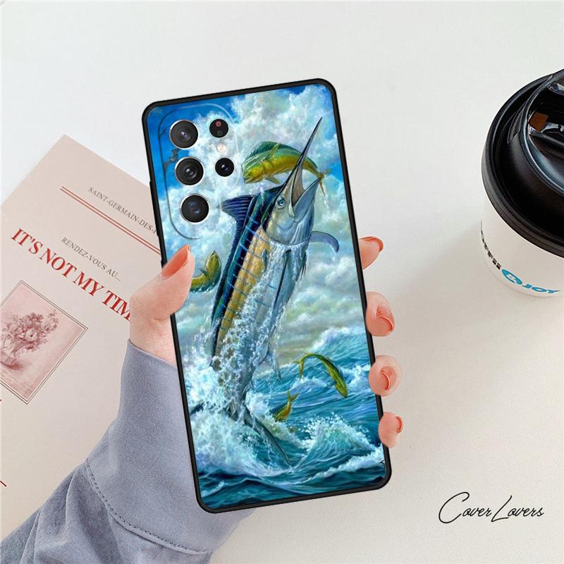 Trout Fish Fishing Phone Case For Samsung Galaxy S24 S25 S23 S22 Ultra Note 10 20 Plus S20 S21 FE Cover