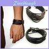 Trendiges handgewebtes mehrlagiges Lederarmband für Paare Elegant Langlebig Geschenkidee